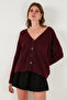Oversize Fit Buttoned V-Neck Long Sleeve Knitwear Cardigan Cardigan 4616232 - 5