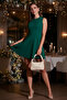 Regular Fit Crew Neck Flared Mini Length Evening Dress Dress 6525647