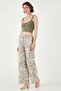 Patterned Standard Fit High Waist Wide Leg Pants Pants 5869019 - 4