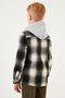 Hooded Double Pocket Plaid Winter Lumberjack Shirt Boy's Shirt CF24W81780 - 6