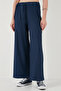 Waist Tied Relaxed Fit Crinkle Fabric Trousers Pants 5869016 - 4