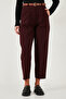 Regular Fit High Waist Straight Leg Belted Trousers Pants 68350938 - 3