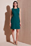 Standard Fit Belted Crew Neck Mini Evening Dress Dress 611El1964 - 2