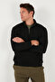 Cotton Regular Fit Half Zipper Stand Collar Sweat Men's Sweat 5905470 - 4
