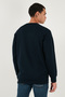 Cotton Stripe Detailed Relaxed Fit Crew Neck Sweat Men's Sweat 5901227 - 6
