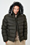 Slim Fit Faux Fur Plush Lined Removable Hooded Sweater Men's COAT 5761080 B - 3