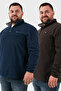 Regular Fit Anti-Pilling Plus Size Fleece-Lined Cold-Proof 2-Pack Fleece Men's Polar 59