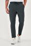 Regular Fit Normal Waist Straight Leg Tie-Up Jogger Pants Men's Pants Cf25617801 - 2