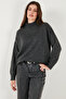 Premium Oversize Fit Turtleneck Soft Textured Knitwear Sweater Sweater 680Kz00469 - 5
