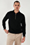Cotton Regular Fit Half Zip Polo Collar Sweat Men's Sweat 5905805 - 3