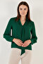 Tie-Detail V-Neck Chiffon Shirt 611bz0047 - 5