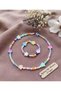 Children's Colorful Flower Necklace Bracelet Set