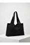 Black Canvas Hand Shoulder Bag - Waterproof Fabric - Tote Tote Hand Shoulder Bag - 2