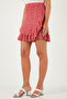 Patterned Flounced High Waist Slim Fit Skirt Skirt 5864152 - 4