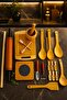 Natural Wood Bamboo 21-Piece Rotating Rolling Pin, Mortar and Pestle, Trivet, Spoon, Ladle, Bamboo Cutting Board Bridal Set - 5