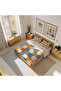Retro Arches - Geometric Patterned Double Hybrid Duvet Cover Set - with Sheets - 3