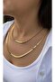 Thick Weave Gold Color Necklace - 3