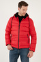 Hooded Zippered Pocket Slim Fit Coat Men's COAT 6490001 - 3