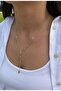 Oval Patterned Y Necklace - 3