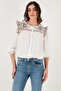 Ethnic Patterned Sleeve Detail Crew Neck Şile Cloth Shirt SHIRT 611BZ0042 - 6