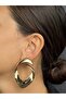 Circular Gold Color Big Earrings - 2