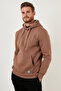 Regular Fit Hooded Kangaroo Pocket Fleece Lined Soft Sherpa Sweat Men's Sweat 5905281 - 5