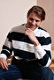 Cotton Striped Regular Fit Crew Neck Sweat Men's Sweat 5905790 - 2