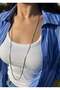 Lock Pattern Wrapped Chain Necklace - 2