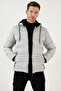 Hooded Zippered Pocket Slim Fit Coat Men's COAT 6490001 - 3