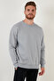 عادية تناسب طاقم الرقبة القطن مشعر من الداخل لينة مضلع العرق الرجال SWEAT5905255 - 3