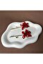 Red Flower Pendant Earrings - 3