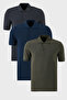 Cotton Regular Fit Buttoned Polo Neck 3 Pack t Shirts Men's t Shirt 5902127 S3