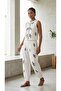 Floral Embroidered Vest and Trousers Set