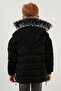 Plush Lined Faux Fur Collar Removable Hooded Winter Coat Boy's Coat 5761906 - 5