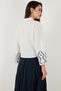 Cotton Embroidered Waist Tied Judge Collar Shirt Shirt 6110097 - 7