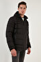 Water Repellent Slim Fit Cold and Wind Resistant Hooded Puffer Coat Men'S COAT 649005 - 7