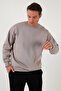 عادية تناسب طاقم الرقبة القطن مشعر من الداخل لينة مضلع العرق الرجال SWEAT5905255 - 4