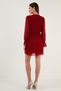 Sleeve Detailed Pleated Chiffon Mini Dress Dress 611shn03 - 5