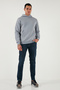 Regular Fit Hooded Kangaroo Pocket Fleece Lined Soft Sherpa Sweat Men's Sweat 5905281 - 2