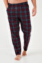 Plaid Cotton Elastic Waist Regular Fit Short Sleeve Pajama Set Men's Pajama Set 65720 - 4