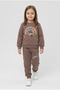 Girl's Three-Thread Embroidered 2-Piece Set |   Sweatshirt & Sweatpants |   Floral Printed