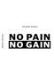 57x20cm black No Pain No Gain" Motivational Vinyl Wall Decal - Matte Finish, Easy Stick-On for Home - 4