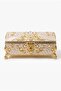 Gold Look Embossed Floral Patterned Jewelry Box Large Size - 2