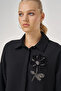 Stylish Tunic with Embroidery Detail Black - 7