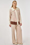 Wide Collar Knitwear Set Mink - 6