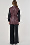 Faux Leather Vest with Flap Pockets Dark Burgundy - 5