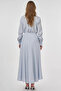 Lace-Up Muslin Skirt Blue - 4