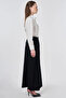 Buckle Detailed Bell Skirt Black - 5