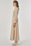 Maxi Dress with Belt Detail Stone - 3