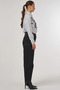 Stitch Detailed Wide Leg Denim Trousers Black - 5